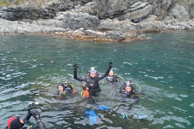  With everyone in the water 